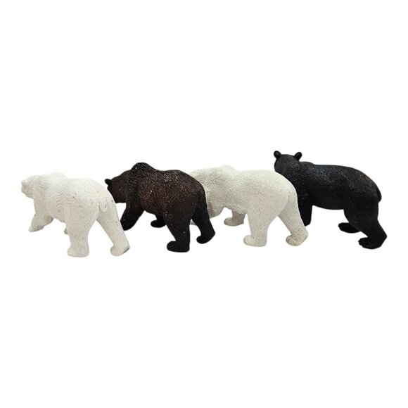 Mojo Polar Bear Woodland Grizzly Black Bear Figures Hand Painted Realistic Toys - Picture 10 of 12